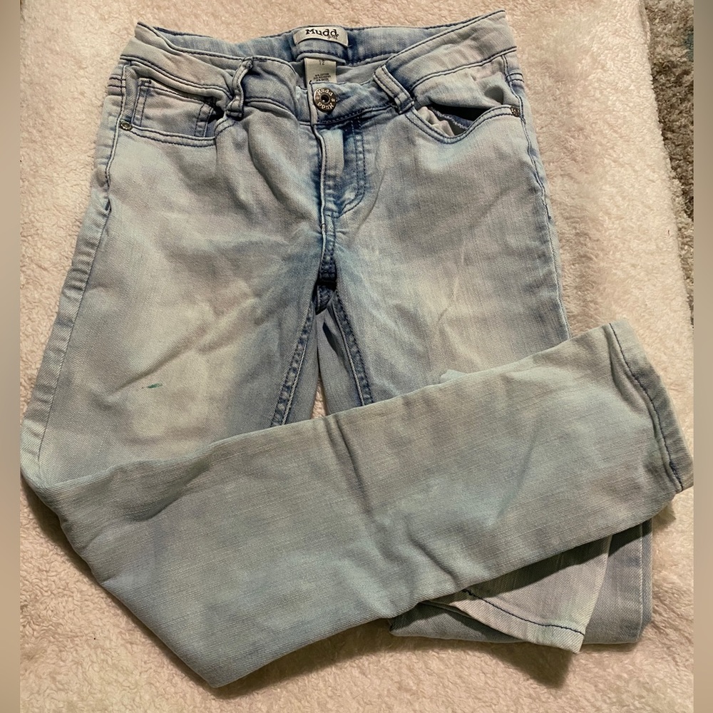 Mudd girls size 12 jeans with adjustable waist.